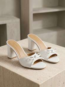 Women Heeled Sandals - White - View 6