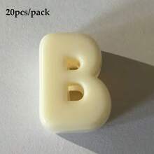 20顆米色壓克力大孔字母珠 A-Z，DIY手工配件，可用於製作鑰匙圈與手機配件，適合創意手工藝 - 米色 - 查看 27