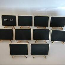 10Pcs Mini Chalkboard Table Labels With Stand, Wavy & Rectangular Reusable Message Signs, Included 1 Chalk Pen, Multi‑Scene Table Decor For Wedding Party, Bakery, Hotel & Dessert Buffet Display - Blackboard - View 11