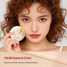 1 Box Rice Essence Revitalizing Cushion Foundation, Moisturizing Skin Care, Long-Lasting Makeup, Brightening & Even Skin Tone, Daily Makeup For Office Workers - Multiple Colors - View 8