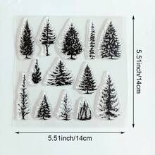 Clear Silicone Stamp, Christmas Themed Transparent Stamp For DIY Scrapbooking, Card Making, Journal Decoration, Christmas Tree Snowflake Cat Gift Gnome Pattern - SD-4 - View 39