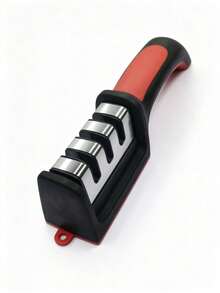 Handheld Multi-Function 3-Stage Quick Knife Sharpener With Non-Slip Base, Kitchen Knife Accessory, Small Tool, Kitchen Accessory, Knife Sharpener, Kitchen Knife Sharpener, Home Knife Sharpener, Chef Knife Sharpener, Scissors Sharpener, Kitchen Knife Care Tool - Multicolor - View 5