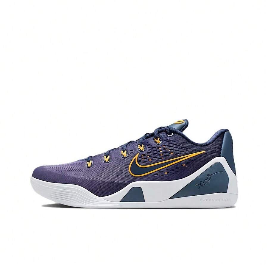 Nike Kobe 9 ELITE EM PROTRO Comfortable Fit Breathable Responsive Grip Low-Top Basketball Shoes Unisex Thunder Blue - Blue - View 1