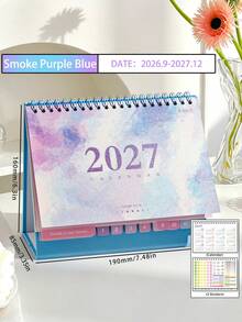 2027 New Desktop Calendar, Highly Attractive Vertical Monthly Calendar Desk Decor Ornament, Office Supplies Multifunctional Self-Discipline Check-In Planner, Minimalist Gradient Color Calendar - Single Piece - View 11