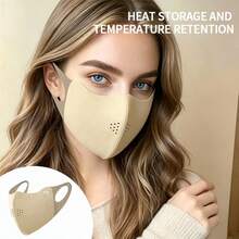 Autumn/Winter 3D Stereoscopic Warm Face Mask Unisex Eye Corner Protection Breathable Washable Thermal Lined Windproof Cycling Slimming Face Shield Multi-Color Women Accessories Mask - Multicolor - View 4