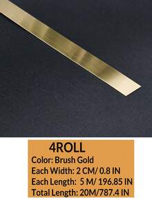Matte Stainless Steel Peel And Stick Wall Decor, Metallic Surface, Easy Installation, For Home Decoration, Flat-Screen TV Backsplash, Metallic Self-Adhesive Bars - Matte - View 16