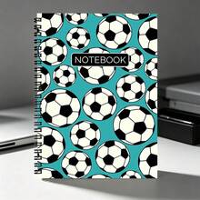 1pc A5 Spiral Notebook, Dynamic Soccer Splash Art Cover, Black Spiral 23-Hole Binding, 50 Sheets 100 Pages, Classroom Notes, Office Meeting Records, Portable Diary Notebook, Suitable For Professionals And Students - A5 lined - View 13