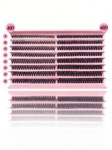 Dense 8D Fluffy Cartoon Style Anime False Eyelashes, Cluster Lash Extensions D Curl Lashes, Reusable, Suitable For Beginners - D - View 11