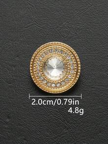 4pcs/Set Round Crystal Rhinestone Glass Metal Buttons, Handmade Sew-On Decorative Buttons, Suitable For Fur Coats And Winter Jackets, Women's Fashion Accessories, Jewelry Making Crafts - Multicolor - View 29