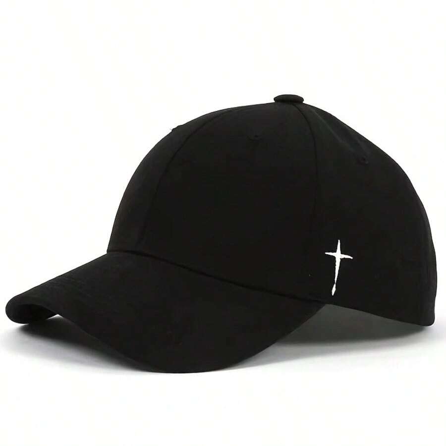 1pc Men's Side Geometric Embroidered Baseball Cap, Unisex
