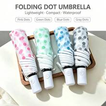 Korean Style Fresh Polka Dot Transparent Automatic Umbrella, One-Click Open & Close, Lightweight Without Burden, Multiple Colors Available, Perfect For Rainy Day Photoshoots, Portable Waterproof, Gentle Color Palette, Ritualistic Rainy Season Gift - Automatic Umbrella - View 9