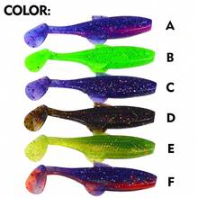 PRO BEROS PROBEROS 15/38入 條紋槳尾軟餌,亮片PVC鯧魚造型軟餌,適用於鱸魚、鱒魚釣魚的人工魚餌 - 1.2g/5.8cm(38入) - 查看 2