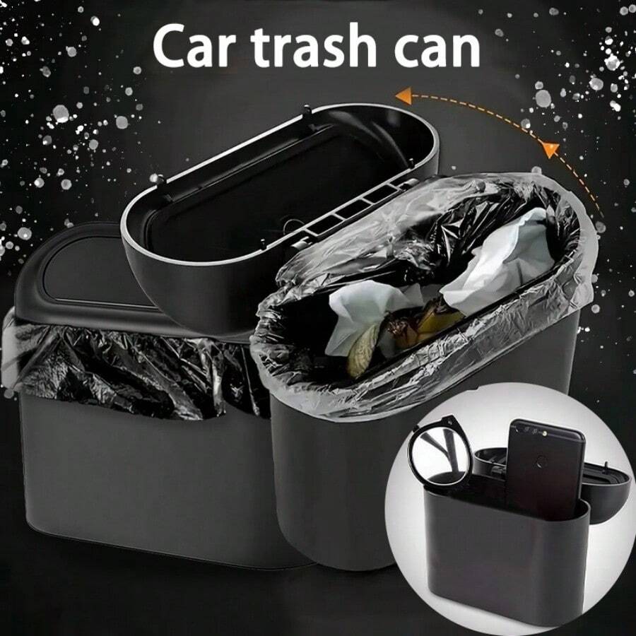 1/4/8 Rolls Car Mini Trash Bags, Compatible With Car Trash Cans, Compact Portable Disposable Garbage Bags, Practical Car Interior Storage Accessory - Car Mini Trash Bag - View 1