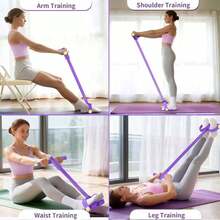 Dây kháng lực đàn hồi 4/6 ống - Dây kéo đa năng cho yoga, thể dục và giãn cơ - Phù hợp cho bụng, eo, cánh tay, chân - Máy kéo bàn đạp cao su tập thể dục và thể hình - Độ căng trung bình - Hoàn hảo cho Năm mới, Lễ Phục sinh, Giáng sinh - Nhiều màu - Xem 7