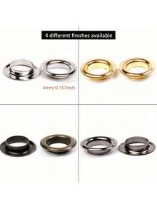 30pcs Metal Eyelet Set With Washers For Dress And Leather Repair, Eyelet Size 3.5-40mm - Multicolor - View 2