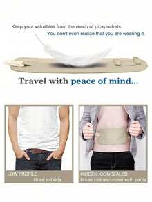 Anti Theft Thin Waist Bag Invisible Passport Bag, Multifunctional Travel Storage Bag, Suitable For Storing Cards, Cash, And Documents, Convenient Portable Storage Bag For Daily Outings And Organizing Travel Belongings - Multicolor - View 8