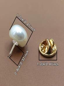 12pcs/6pcs Seamless Faux Pearl Anti-Exposure Buckle, Invisible Brooch That Doesn't Damage Clothes, Shirt Collar Fixing Tool, Luxury Embroidered Fabric For Sewing, Holiday Gift. - Upgraded Version - View 3