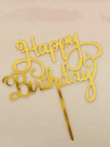 10/20 Happy Birthday Acrylic Cake Decorations, Birthday Cake Decor, Party Decorations, Stylish Letter Pattern Cake Decorations, Suitable For Birthday Party Decorations - Multicolor - View 6