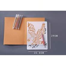 5pcs Reusable Animal Stencils, Lion, Tiger, Wolf, Dog Patterns For DIY Painting, Scrapbooking, Wall Decor And Craft Materials - Sets - View 10