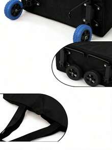 Foldable Shopping Cart With Wheels, Optional Foldable Shopping Bag And Wheel Cover, Portable Oxford Cloth Shopping Cart, Suitable For Home Storage And Item Transport - Color - View 5
