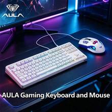 AULA New Mechanical Feel Wired Gaming Keyboard & Mouse Combo, RGB Backlit, PC Laptop Mac Compatible, Gasket Structure Computer Keyboard - View 2