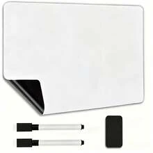 1pc A4 Size Reusable Magnetic Erasable Fridge Calendar Planner With 2 Random Color Pens And 1 Magnetic Whiteboard Eraser, Ideal For Kitchen Organization, Planning, Lists, Business And Office - 1PC - View 3
