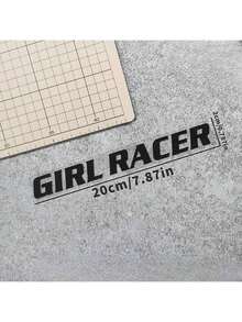 Female Racer Creative Text Car Sticker Electric Car Motorcycle Rear Window Colorful Laser Sticker - A - View 2
