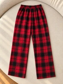 Women Sleep Bottoms - Red/Brown - View 5