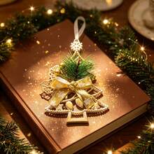 Best Selling Christmas Tree Hanging Ornaments White Gold Vintage Style Plastic Hanging Decor Snowflake Deer Christmas Tree Decoration - Multicolor - View 5