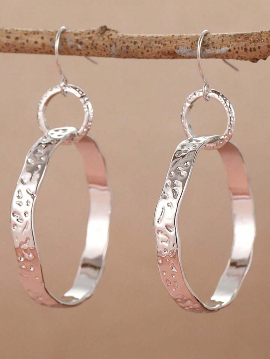ZHIXUN 1 Pair Classic Vintage Handmade Round Earrings, Suitable For Daily, Holiday And Various Occasions, Surprise Gift For Women - Earrings - View 1