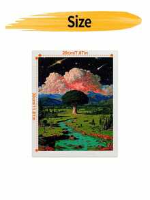 DIY Surreal Cosmic Tree Landscape (Frameless Or Framed 8x12 / 16x20 Inches) Paint By Numbers Kit(Acrylic) Arts & Crafts For Adult Beginners, Home Wall Decor, And Holiday Gifts - Sets - View 8