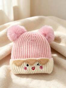 Baby Knit Hat Autumn/Winter Pom Pom Beanie, Cute Winter Hat For Boys And Girls - Multicolor - View 10