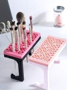 1pc Makeup Brush Drying Rack With Detachable Base, Multi-Hole Makeup Tool Storage Display Organizer For Vanity - Multicolor - View 3