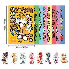 1 Set/8pcs Cartoon Anime Sticker Collage Creative Face Swap DIY Handmade Account Decoration Phone Skateboard Waterproof Stickers | Party Holiday First Choice Decorative Handmade Stickers Interactive Puzzle Stickers High Cost-Performance Product - Multicolor - View 10
