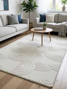 Modern Ivory Area Rug For Living Room | Soft Minimalist Contemporary Carpet Made In Turkey - Creamy White - View 8