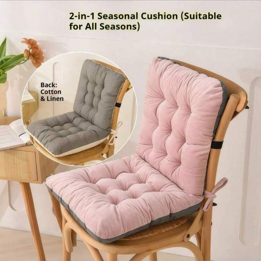 1pc New Double-Sided Seat Cushion, All-Season Integrated Seat + Back Cushion, Long-Sitting Hip Protection Pad, Window Sill Pad, Chair Pad - Double-sided Seat Cushion - View 1