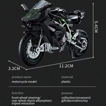 1:18 Scale Mini Die-Cast Motorcycle Model Toy, Functional Shock Absorber Design, Desktop Accessory Ornament, Ideal Gift For Children And Collectors On Halloween And Christmas - Multicolor - View 7