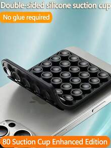 1PC 40-Piece Double-Sided Suction Cup Phone Holder, Strong Non-Slip Reusable Adhesive Creative Home Wall Hook, Multi-Scenario Sticky Mount Compatible With Glass, Tile, Metal Surfaces, Bathroom, Kitchen, Car - Clear - View 5