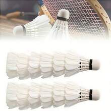 12PCS White Badminton Shuttlecocks - Windproof Durable Goose Feather Shuttlecock Set, Unbreakable Single Play Badminton Kit, Professional Stable Long-Lasting Goose Down Shuttlecocks, Suitable For Home And Professional Training, Classic Design, Premium Quality Badminton Shuttlecocks - White - View 4