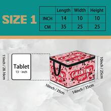 Multi-Size, Multi-Pattern Optional Food Cat Grooming Supplies Leopard Print Valentine's Day Heart & Text Foldable Storage Box, Zippered Handheld Storage Bin, Upgraded Fabric Large Capacity Organizer Box, Suitable For Wardrobe, Dormitory, Under Bed Storage, Organizing Clothes, Bedding, Toys, Miscellaneous Items, Home Moving Organization Storage Box - Multi-color - View 16