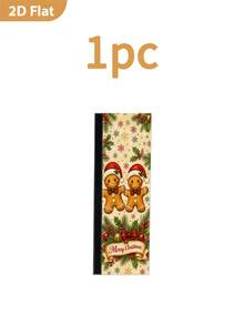 1/2Pcs Christmas Refrigerator Handle Covers, Gingerbread Man, Berry, Snowflake, "Merry Christmas" Patterns, With Hook And Loop, Suitable For Refrigerator, Oven, Microwave, Dishwasher, Christmas Holiday Kitchen Decoration - View 8