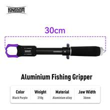 KINGDOM Aluminium Fishing Gripper, 360° Rotating Fish Lip Gripper Tool With EVA Handle, Lightweight Fishing Accessory For Freshwater & Saltwater Fishing, 30cm 40cm - Multicolor - View 15