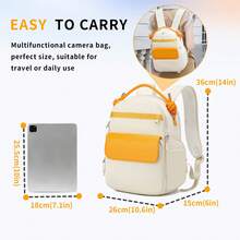 Premium Appearance Backpack, Shockproof Backpack, Detachable Lining, Tablet Compartment, Travel Mirrorless Camera Bag, Independent Camera Compartment, Lightweight Dual Shoulder Photography Bag - View 8