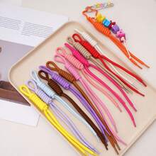 1/20/40/100/200pcs Solid Color Nylon Lanyards, Suitable For Handmade DIY, Backpack Charms, Phone Straps, Keychains, Popular Accessories - Solid Color Nylon Rope - View 2