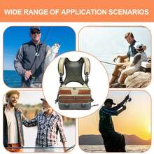 Fishing Chest Pack Adjustable Chest Strap Waterproof Tackle Storage Pouch Zip-Down Workstation Fly Fishing Pack For Men Outdoor - A - View 5