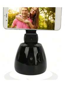 Portable AI Automatic Face Tracking Phone Holder, Rechargeable - Black - View 4
