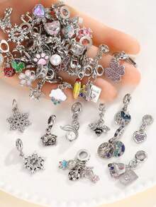 Random Charms Various Themes Beads Pendant For DIY Bracelet Rhinestone Design - Animals/Plants/Flowers/Pets/Sports/Cartoon/Ocean/Family/Stars/Sun - Multicolor - View 4