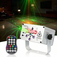 Halloween Laser Projection Light, UV Purple DJ Disco Party Light With 120 Effects, Voice Controlled RGB Stage Light, Atmosphere Light, Remote USB Plug-In Christmas Birthday Party Decoration Night Light, Used For Family Gatherings, Weddings, KTV Clubs - Silver - View 4