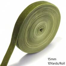 6-38mm 1捲橄欖綠單面絲絨緞帶，聖誕緞帶，適用珠寶展示包裝、花藝禮品包裝蝴蝶結、DIY派對裝飾 - 橄欖綠 - 查看 14