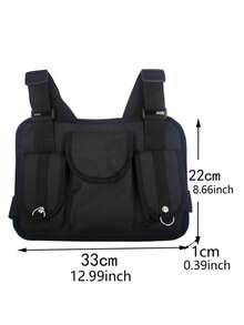 Functional Tactics Chest Bag For Man Fashion Bullet Hip Hop Vest Streetwear Bags Waist Pack Unisex Black Chest Rig Bag - Black - View 6